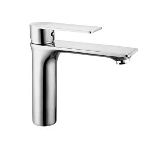 Grifo monomando de lavabo en color cromo serie Kizu