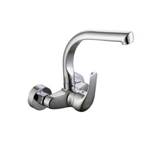 Grifo monomando de fregadero pared alto 110 modelo Alto Tubo 110
