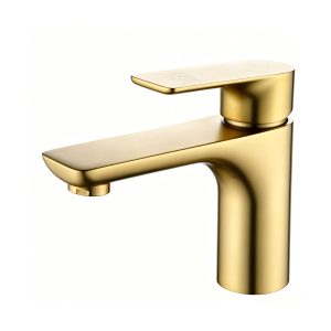 Grifo monomando de lavabo serie Tarim Gold Edition